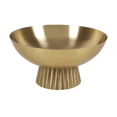 Origin 21 Gold Iron Modern Decorative Bowl | Lowe's