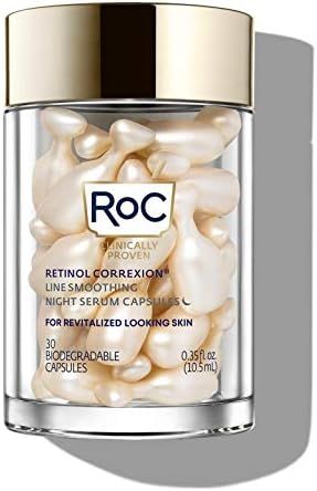 RoC Retinol Correxion Anti-Aging Wrinkle Night Serum, Daily Line Smoothing Skin Care Treatment, Stoc | Amazon (US)