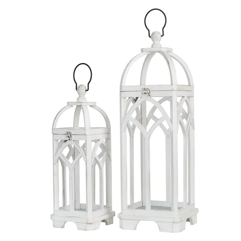 27.17" H Wood Tabletop Lantern | Wayfair North America