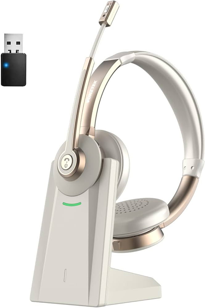 Bluetooth Headset with Microphone, QCC Wireless Headphones with Mic Noise Cancelling & Mute/Charg... | Amazon (US)