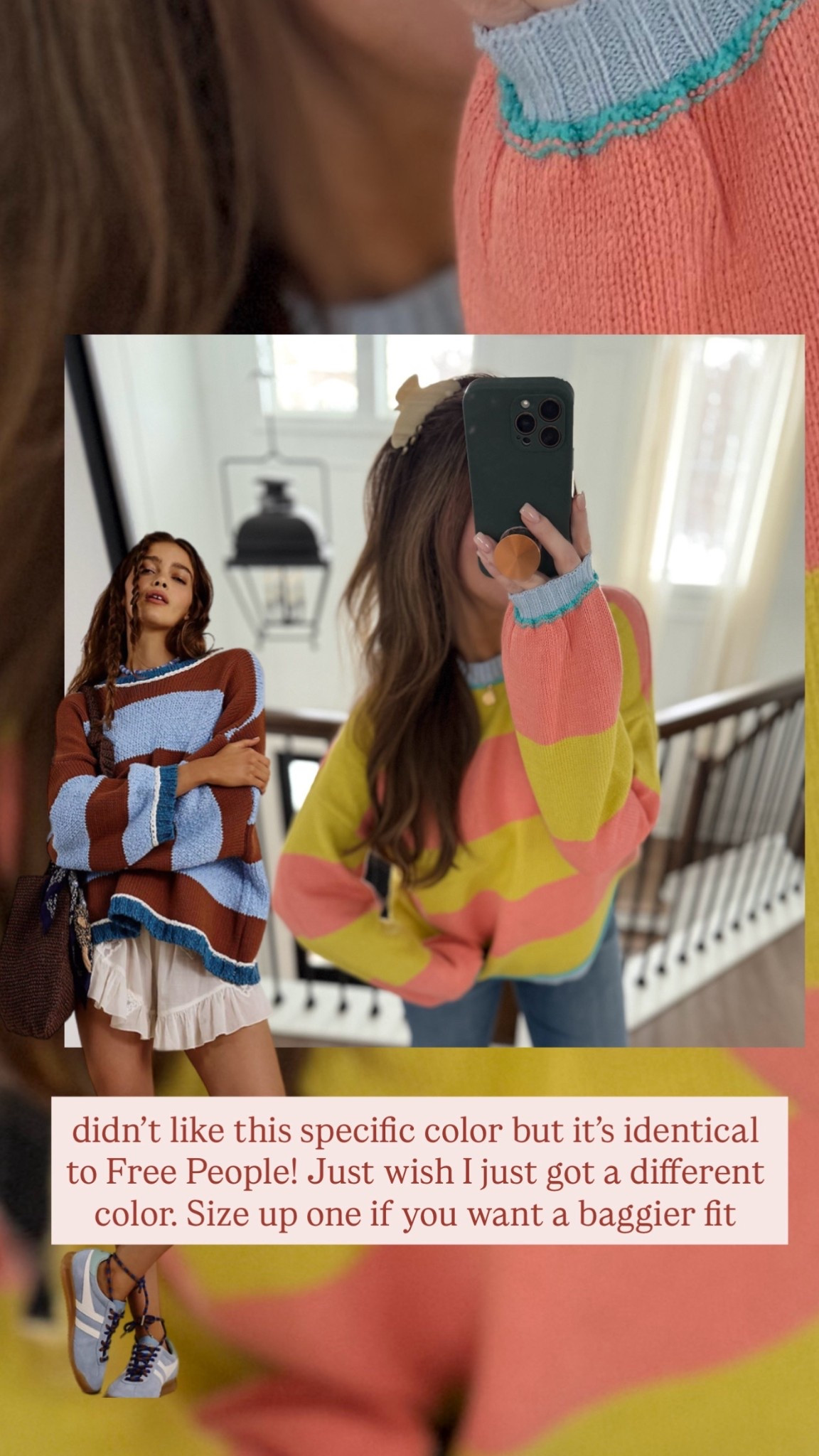 Free People Look a Like beach sweater  👌So good but just wish I got a diff color. Size up one if you want a baggier fit

#LTKootd #LTKFindsUnder50 #LTKU