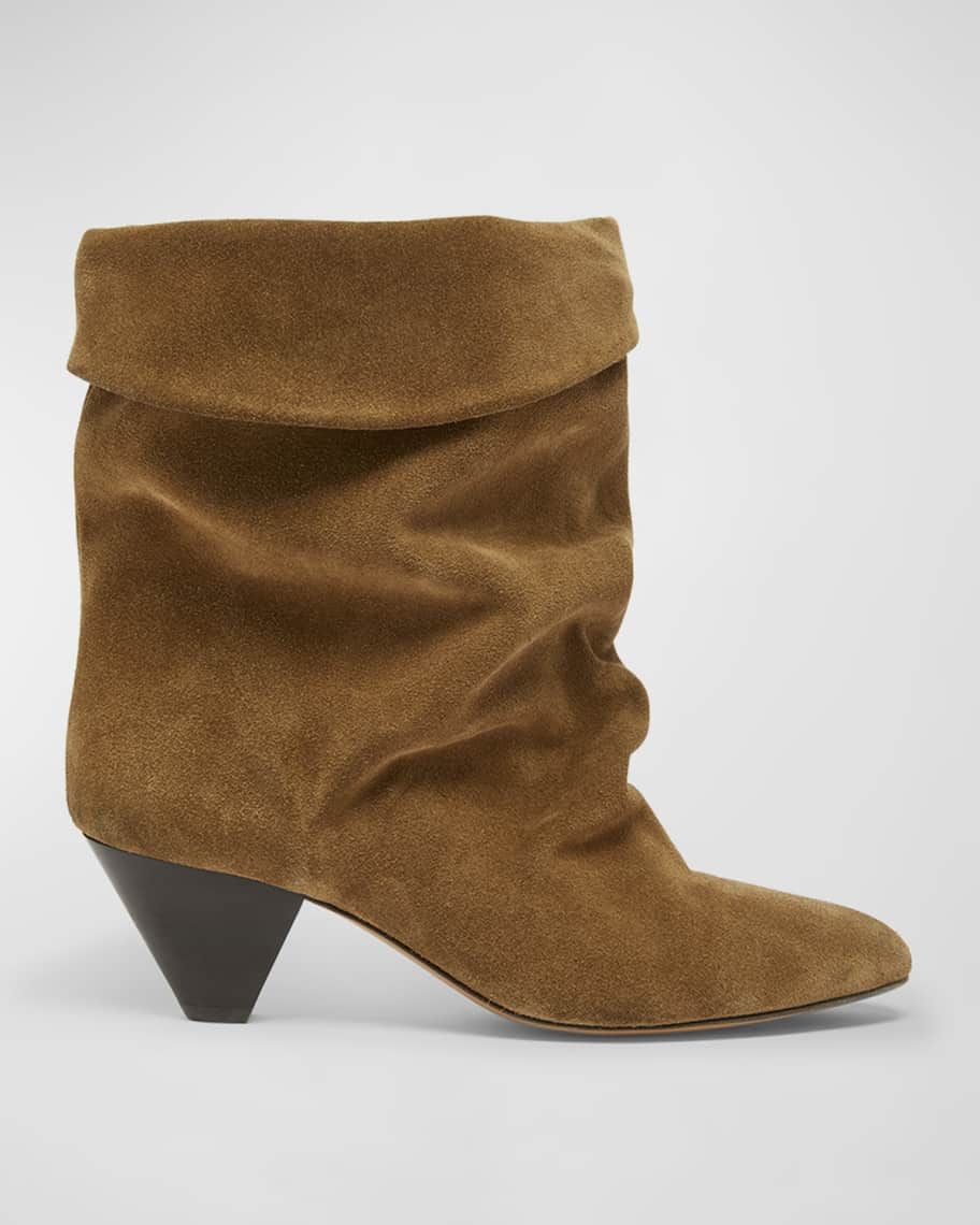 Isabel Marant Ryska Slouchy Suede Booties | Neiman Marcus