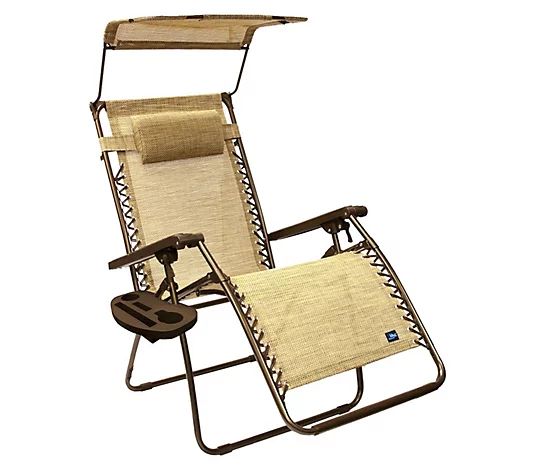 Bliss 30" Wide Lounger w/ Adjustable Canopy & D rink Holder | QVC