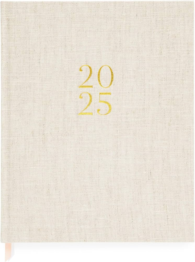 Sugar Paper 2025 Flax Desk Agenda, Weekly and Monthly, January to December, 8.25" x 10.25", 12 Mo... | Amazon (US)