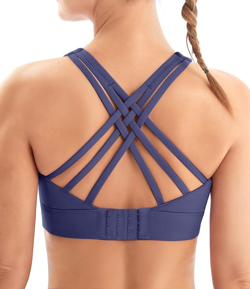 IUGA Sports Bras for Women High Support Large Bust High Impact Womens Sports Bras Strappy Padded ... | Amazon (US)