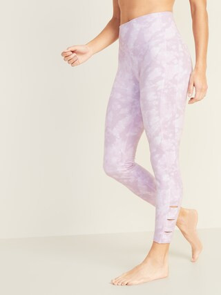 High-Waisted Balance Ladder-Trim 7/8-Length Leggings For Women | Old Navy (US)