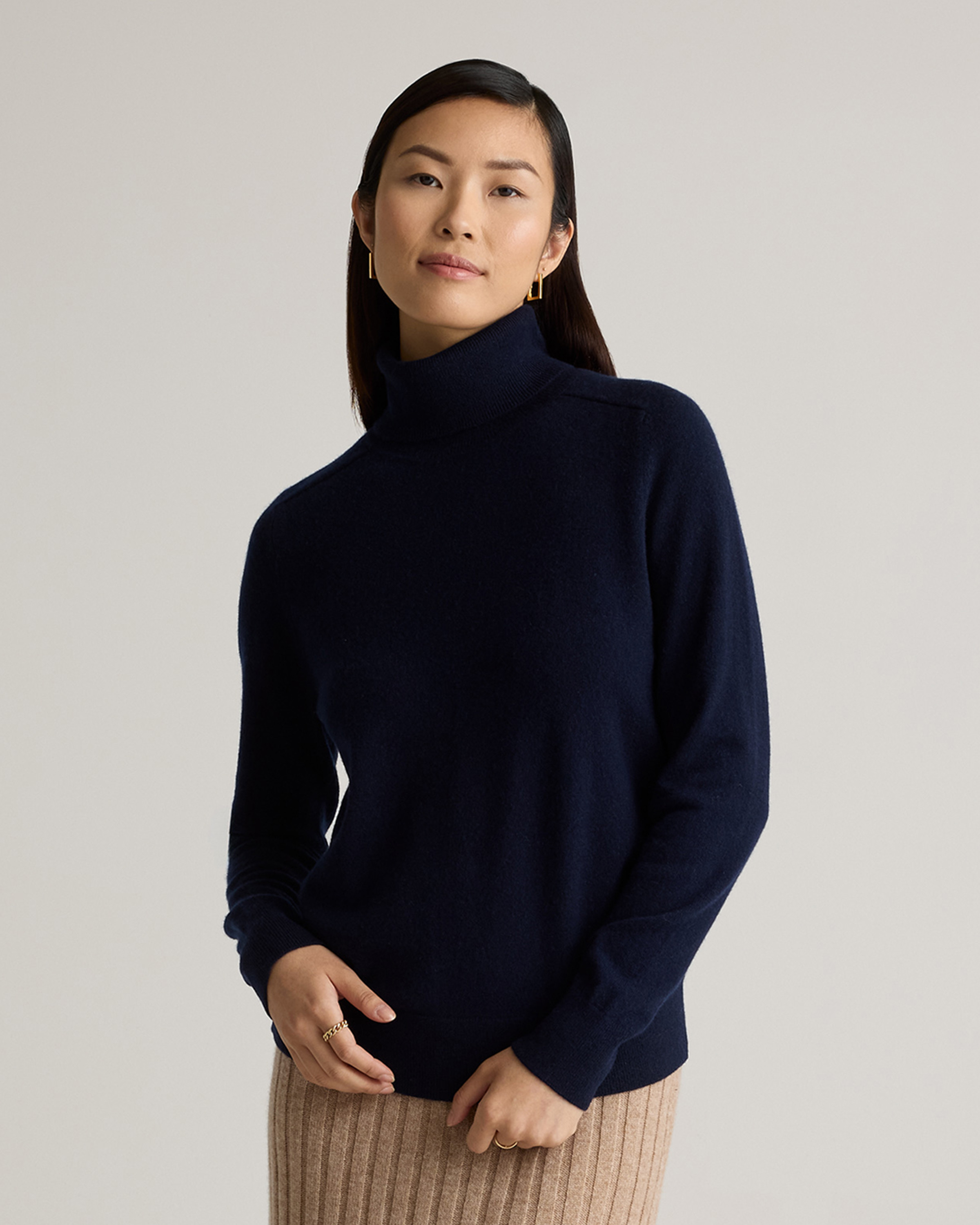 Quince | Women's Mongolian Cashmere Sweater in True Navy, Size XS | Quince