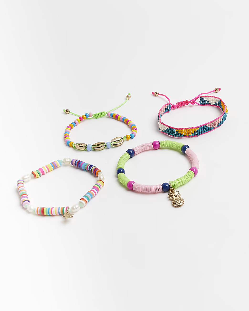 Gold beaded bracelet multipack | River Island (UK & IE)