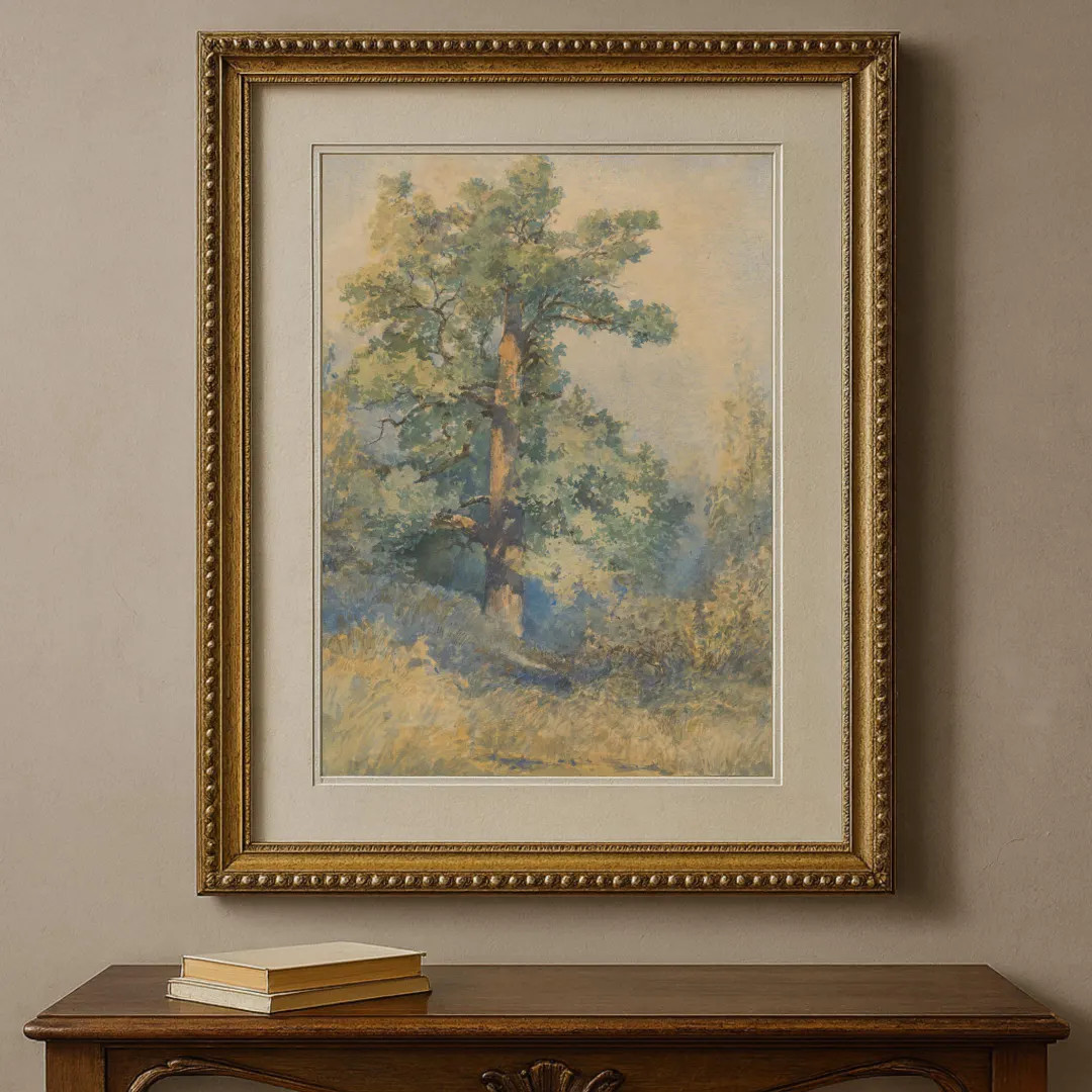 Oak Tree Watercolor Print: Antique Landscape Painting, Rustic Cottagecore (digital Download) - Et... | Etsy (Global)
