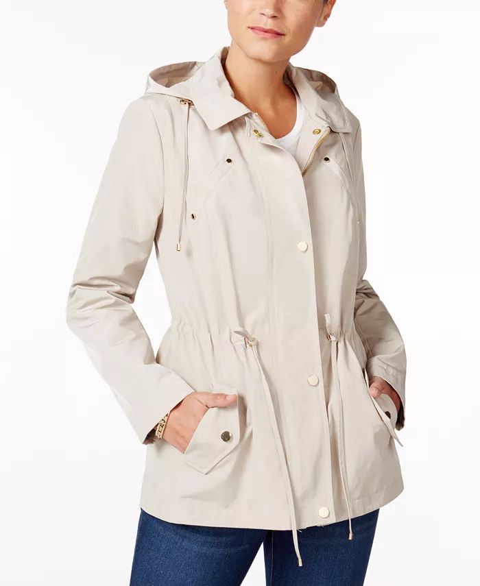 Women's Water-Resistant Hooded Anorak Jacket, Created for Macy's | Macys (US)