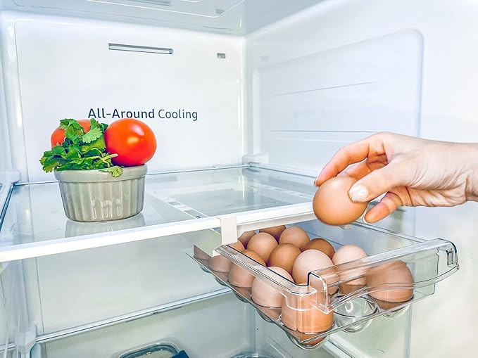 Egg holder for refrigerator | Holds 15 eggs | Snap on egg container for refrigerator | Space savi... | Amazon (US)