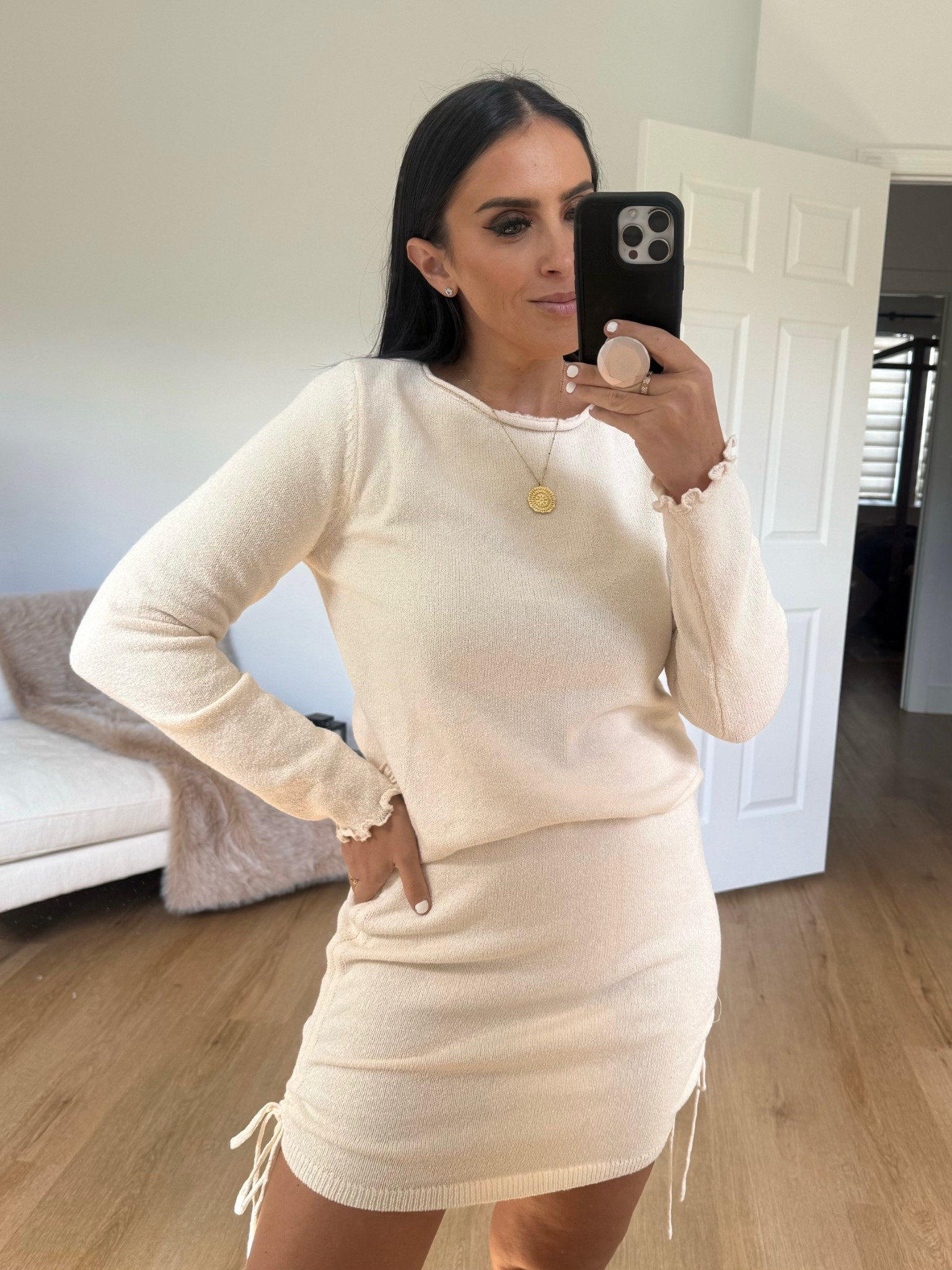 Fall Sweater Lounge Sets wearing size medium. 