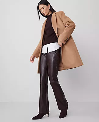 Ann Taylor The Faux Leather Skinny Flare Pant | Ann Taylor (US)