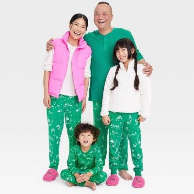 Santa Ski Scene Matching Family Pajamas - Wondershop™ | Target