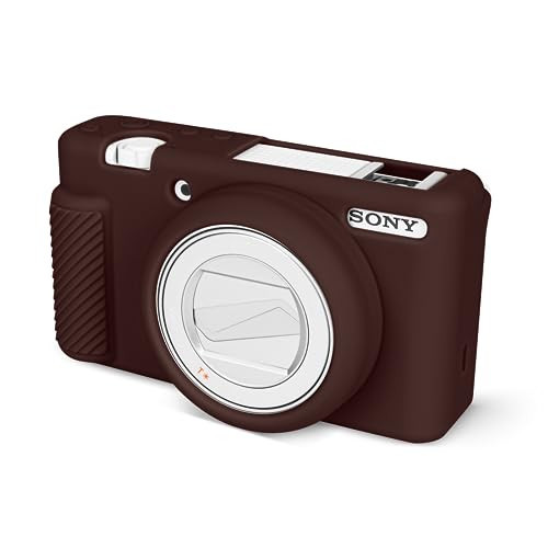 Rieibi ZV-1F Camera Case, Soft Silicone Protective Case for Sony ZV1F/ZV-1M2/ZV-1 Mark II Vlog Camera, Lightweight ZV1F Cover - Brown | Amazon (US)