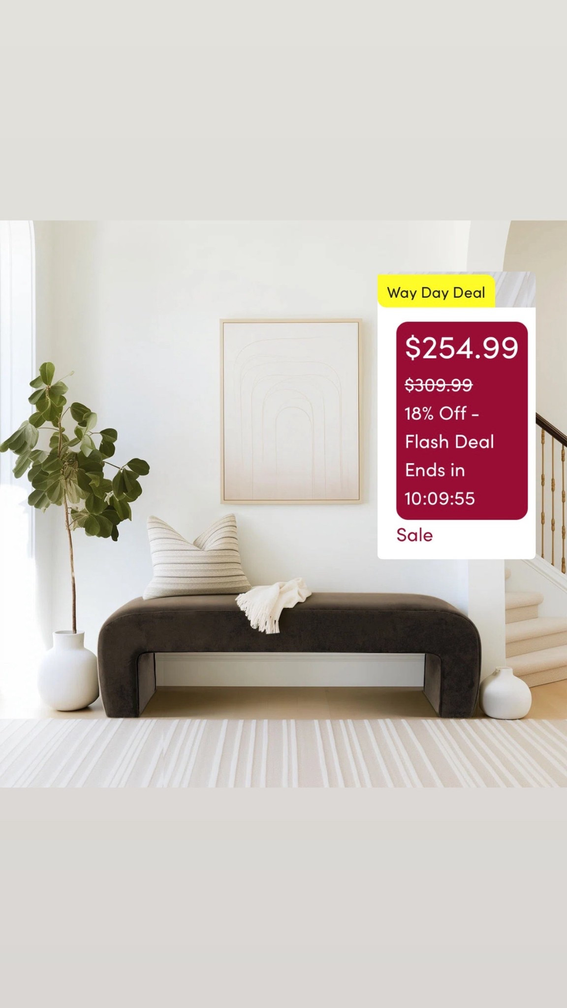 This velvet 60 inch waterfall entry or bedroom bench is GORGEOUS and on sale for way day deals! 

#LTKHome #LTKSaleAlert #LTKMothersDay