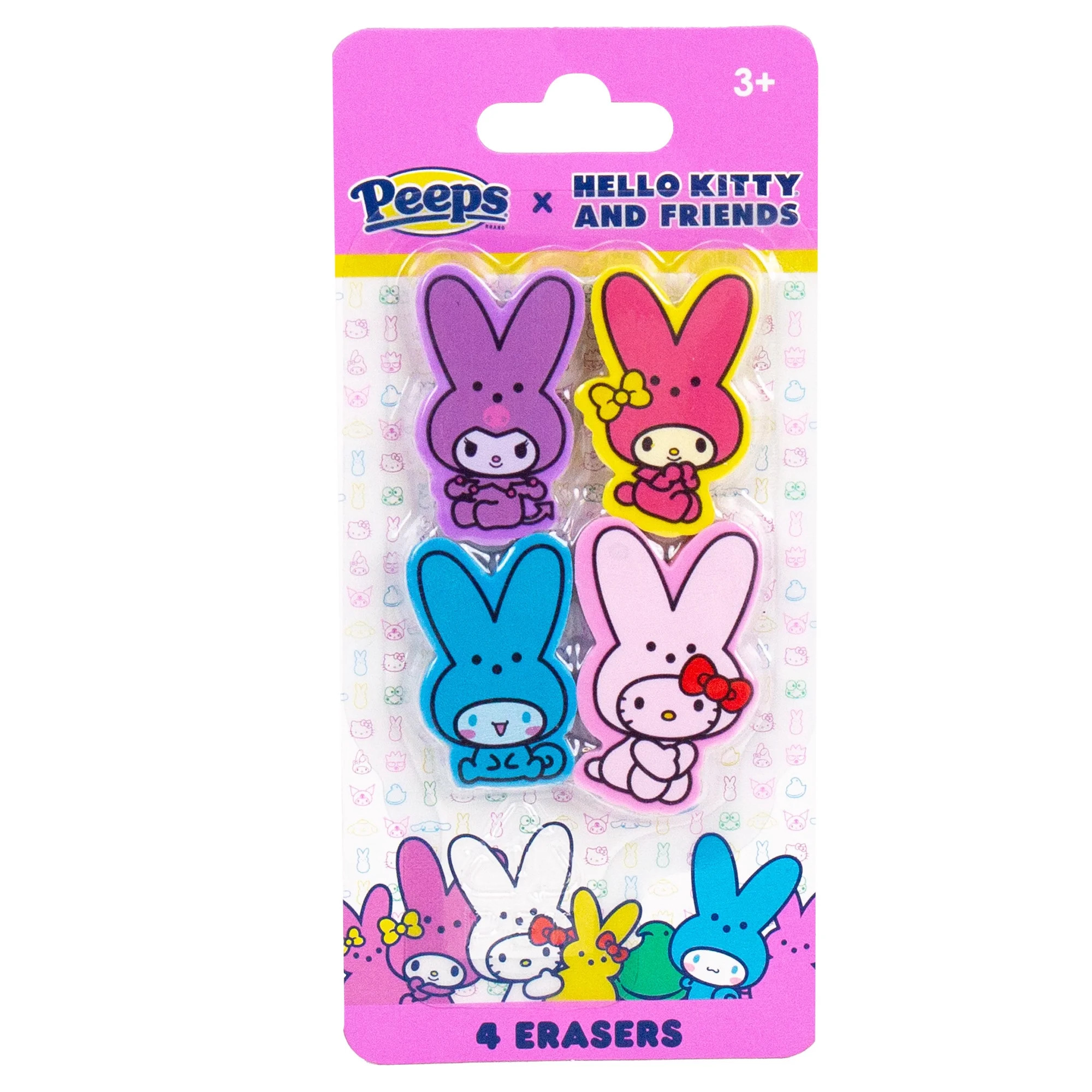 Peeps® x Hello Kitty® and Friends Collectible 4-Pack Eraser Set for Kids | Walmart (US)