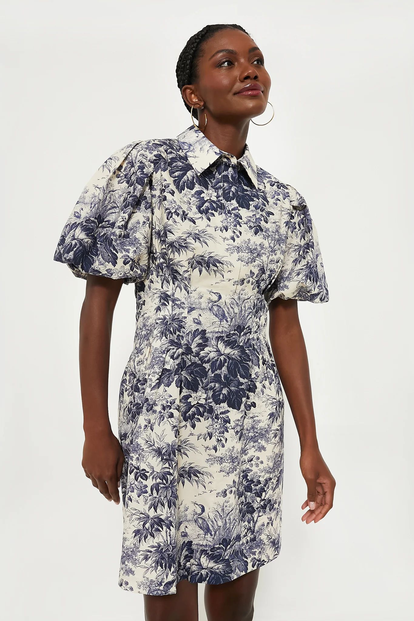 Navy Toile Mini Delaney Dress | Tuckernuck (US)