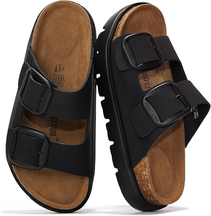 Project Cloud Genuine Leather Platform Sandals Women Footwear - Wedge Chunky Sandals Womens sanda... | Amazon (US)