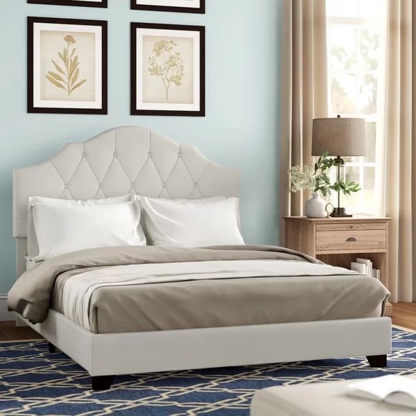 Carlotte Tufted Upholstered Low Profile Standard Bed | Wayfair Professional