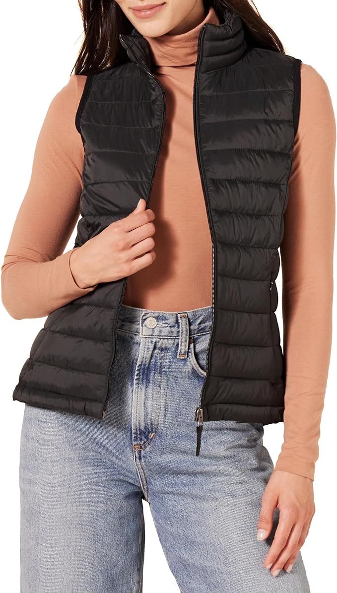 Amazon Essentials Women's Lightweight Water-Resistant Packable Puffer Vest | Amazon (US)