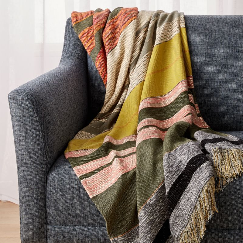 Carreno Multicolored Throw + Reviews | Crate & Barrel | Crate & Barrel
