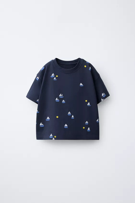 BOAT PRINT T-SHIRT | Zara US