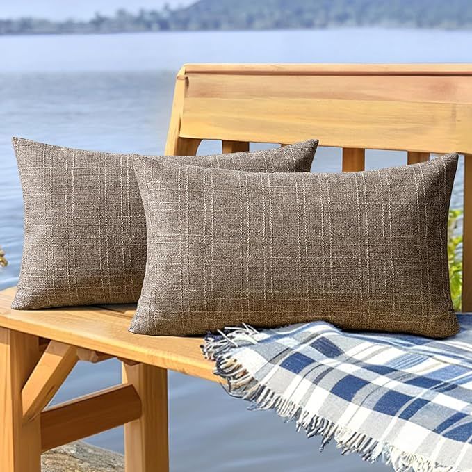 MIULEE Outdoor Waterproof Throw Pillow Covers Decorative Farmhouse Water Resistant Cushion Covers... | Amazon (US)
