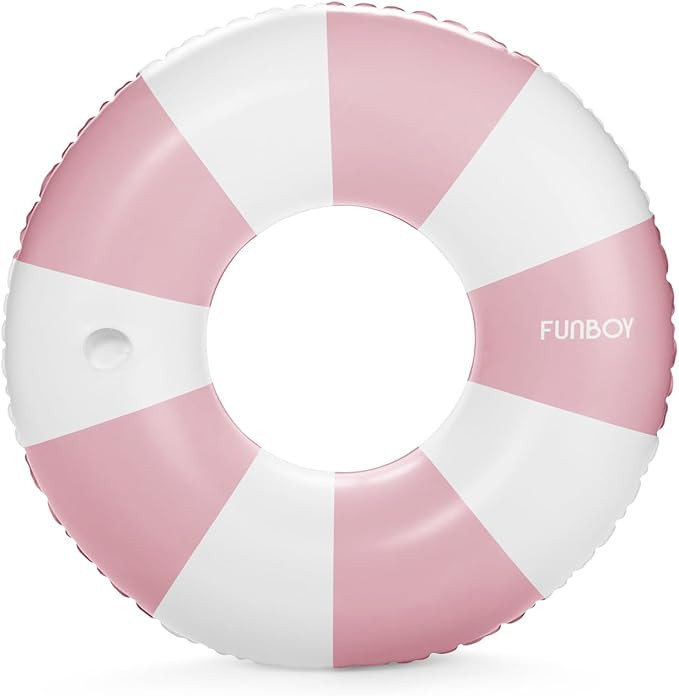 FUNBOY Giant Vintage Stripe Inflatable Tube Pool Float with Cup Holder 48" Large Pool Float for A... | Amazon (US)