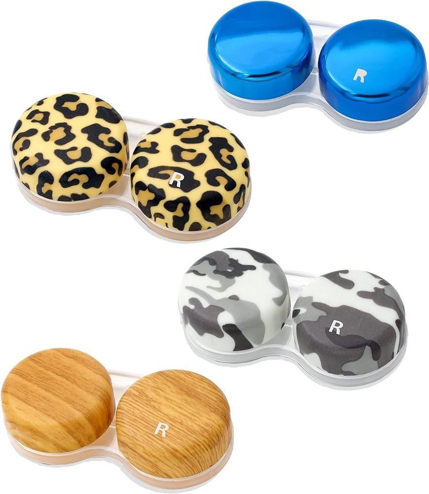 SPORTS WORLD VISION OptiCool Contact Lens Cases with Four different Designs Cute Screw Top Travel... | Amazon (US)