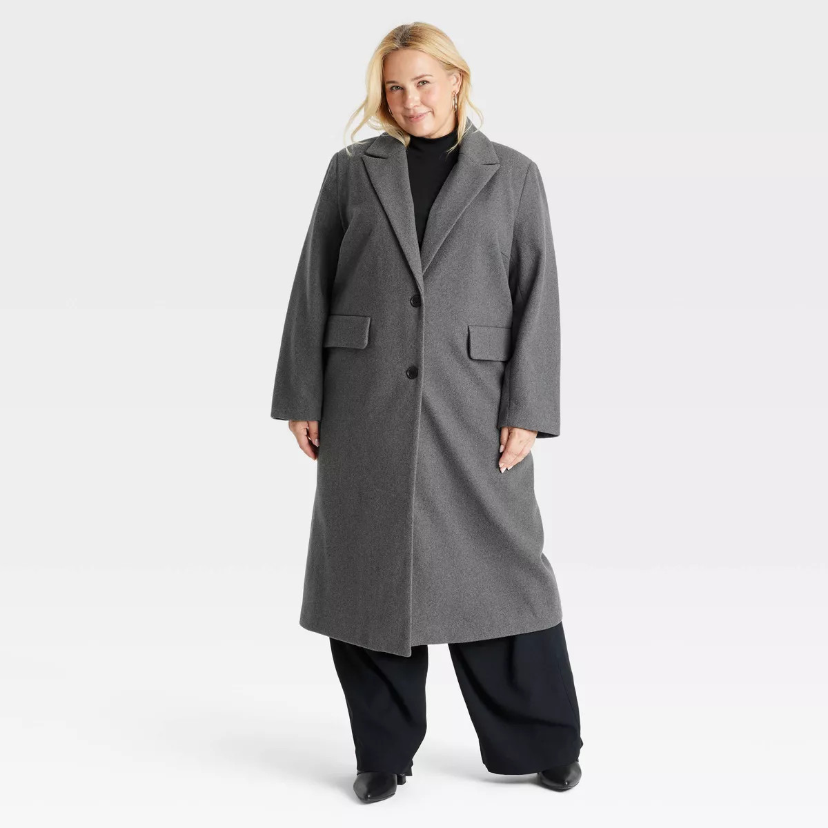Women's Faux Wool Topcoat - A New Day™ | Target