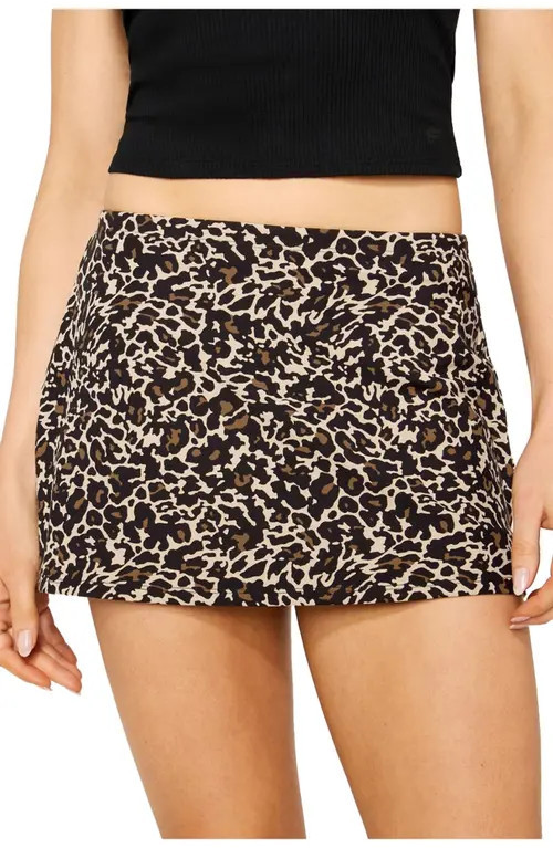 Fabletics PureLuxe Mini Skirt in Brutalist Khaki Lisa Leo at Nordstrom, Size Large | Nordstrom