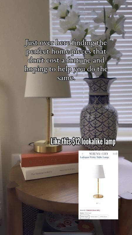 The $12 Target lamp is a fantastic lookalike for the $198 Serena and Lily Larkspur Table Lamp. So gorgeous! 



Decor, Home, bedroom, mini lamp, 

#LTKkids #LTKhome #LTKVideo