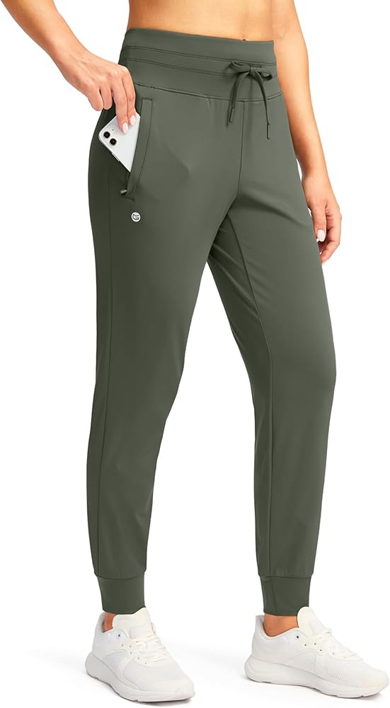 G Gradual Women's Joggers Pants with Zipper Pockets High Waisted Sweatpants Athletic Tapered Pant... | Amazon (US)
