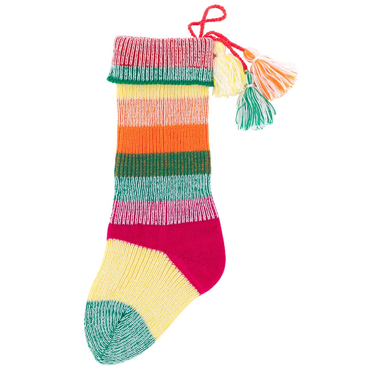 Colorful Stripe Knit  Stocking | Annie Selke