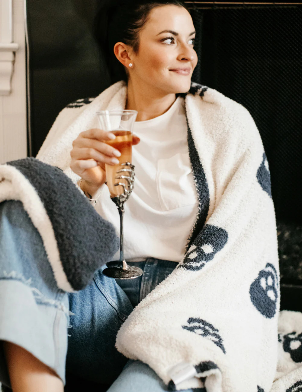 TSC X Tia Booth : Skulls Buttery Blanket | The Styled Collection