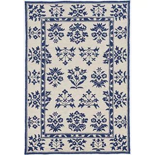 Stonely French Country Blue Handmade Rug by Havenside Home - 7'6" x 9'6" | Bed Bath & Beyond