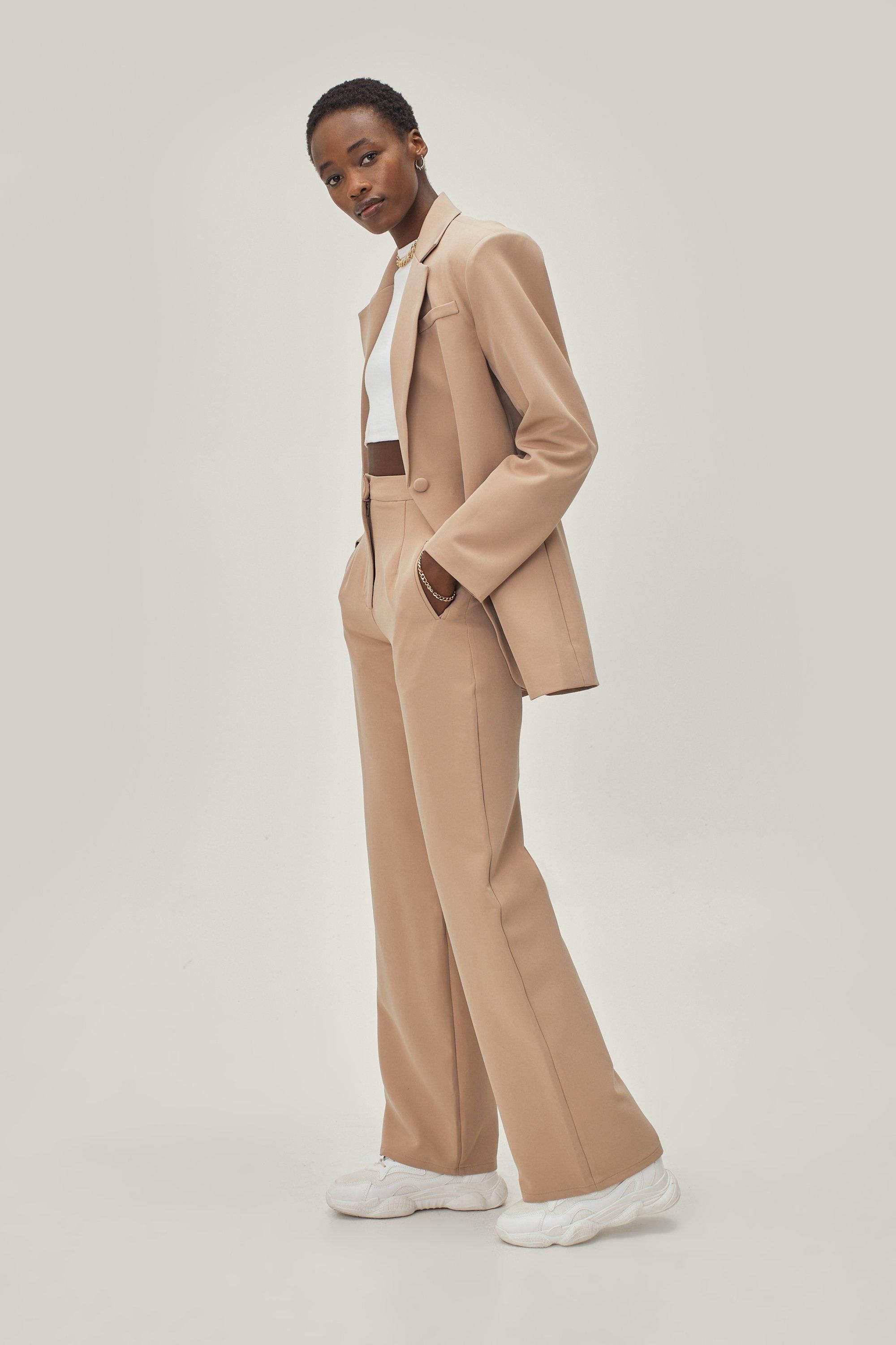High Waisted Tailored Wide Leg Pants | Nasty Gal (US)