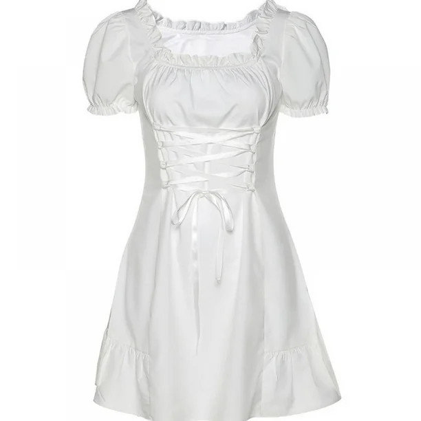 Ladies Summer Korean Fashion Sweet Sexy Wild Lace Tie Rope Slim Design Dress | Walmart (CA)