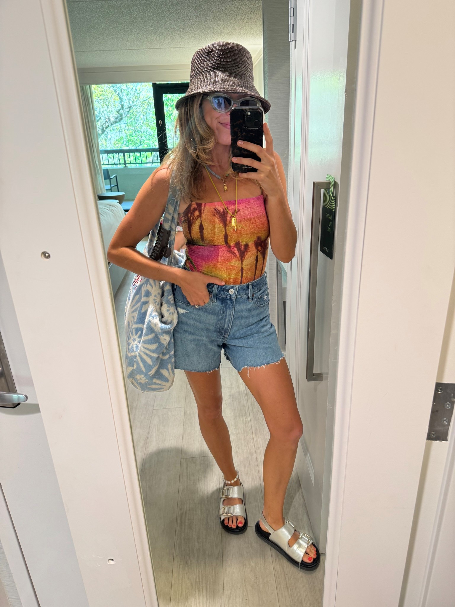 Swimmer is Skatie Raye one piece ( can’t link) 
Shorts size 26 