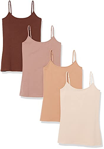 Amazon.com: Amazon Essentials Women's Slim-Fit Camisole for Layering and Everyday Wear, Pack of 4... | Amazon (US)