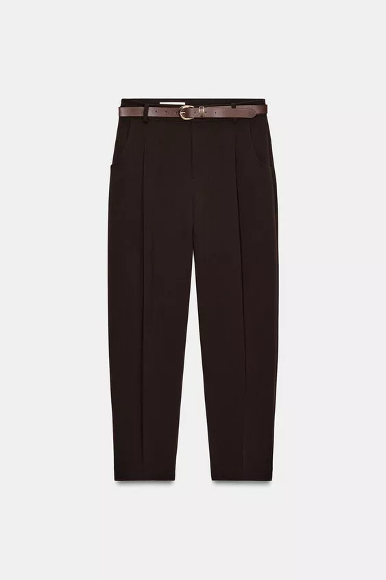 DARTED TROUSERS WITH BELT | Zara UK