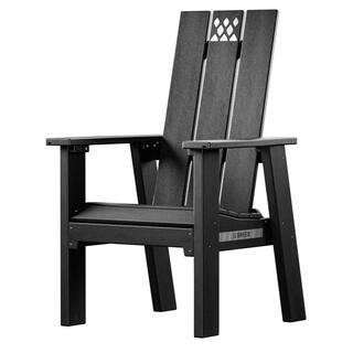 X Series Black Plastic Outdoor Adirondack Chair | The Home Depot