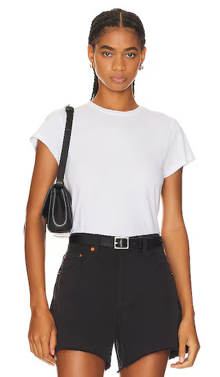 Adine Shrunken Tee in White | Revolve Clothing (Global)