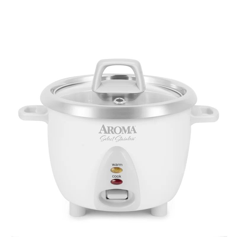 AROMA® Select Stainless® Rice Cooker, 3-Cup (Uncooked) / 6-Cup (Cooked) Pot Style Rice Cooker, ... | Wayfair North America