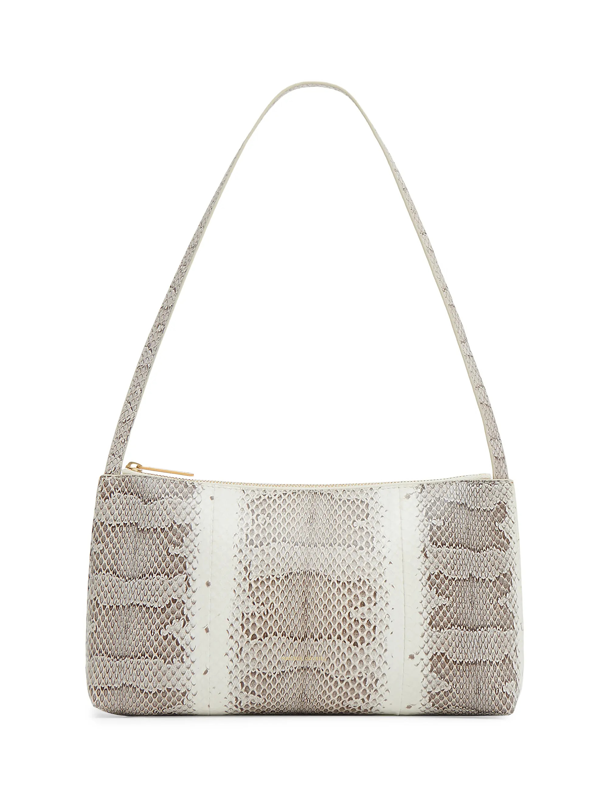 Gaia Snake-Embossed Leather Shoulder Bag | Saks Fifth Avenue