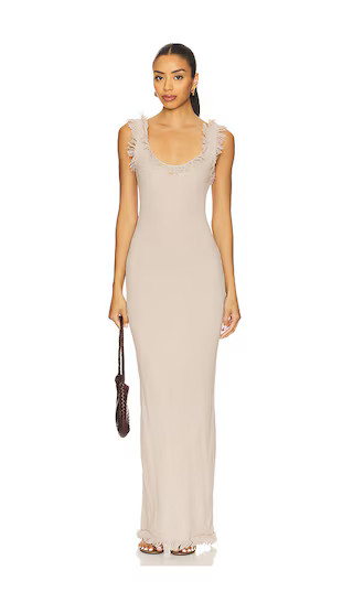 Skyler Maxi Dress in Taupe | Revolve Clothing (Global)