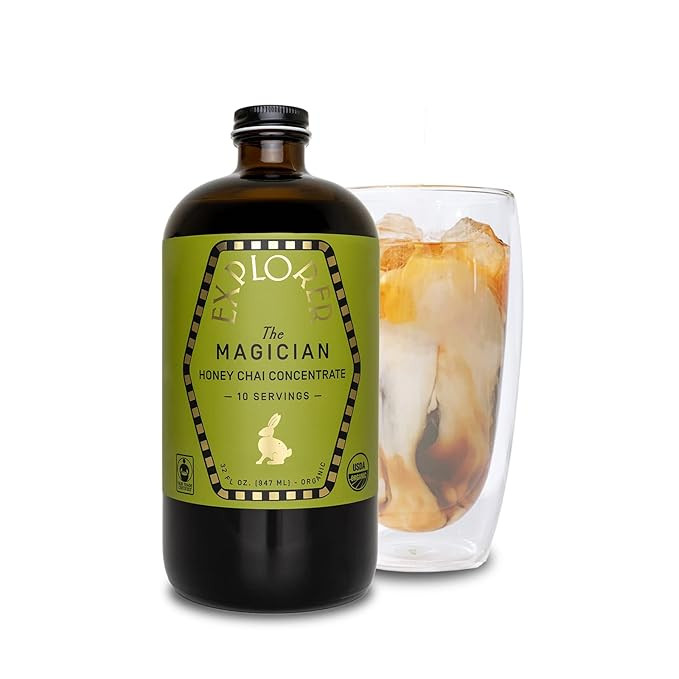 Explorer Organic Chai Tea Concentrate, Magician Spiced Honey, Drink Iced or Hot, 32 fl oz, Makes ... | Amazon (US)
