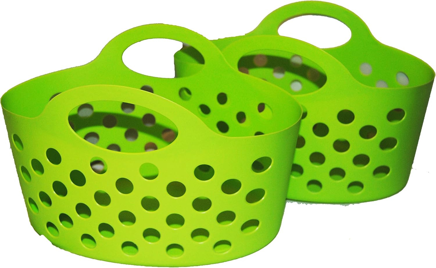 Flexible Plastic Basket Totes 2 pack (Green) | Amazon (US)