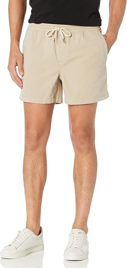 Amazon Essentials Men's Slim-Fit 5" Pull-on Comfort Stretch Canvas Short (Previously Goodthreads) | Amazon (US)
